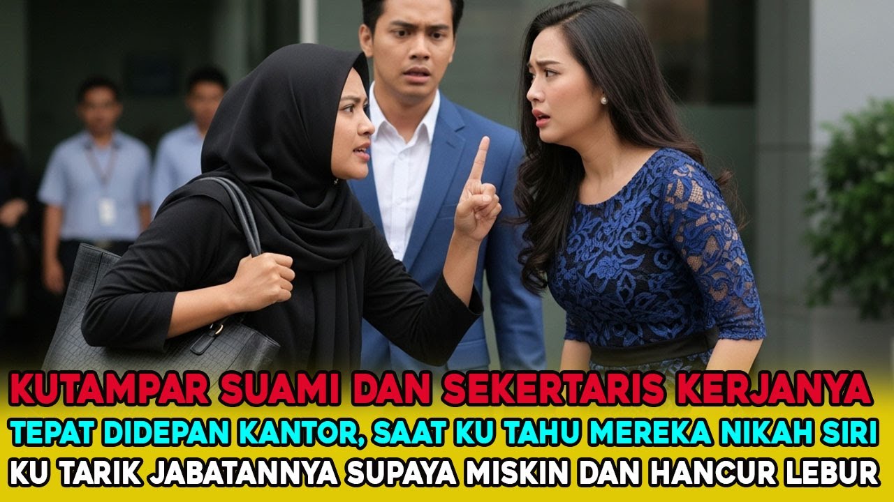 Ku Tampar Dan Ku Permalukan Suami Dan Pelakor Di Depan Kantor, Yg Diam-Diam Nikah Siri, Supaya Kapok