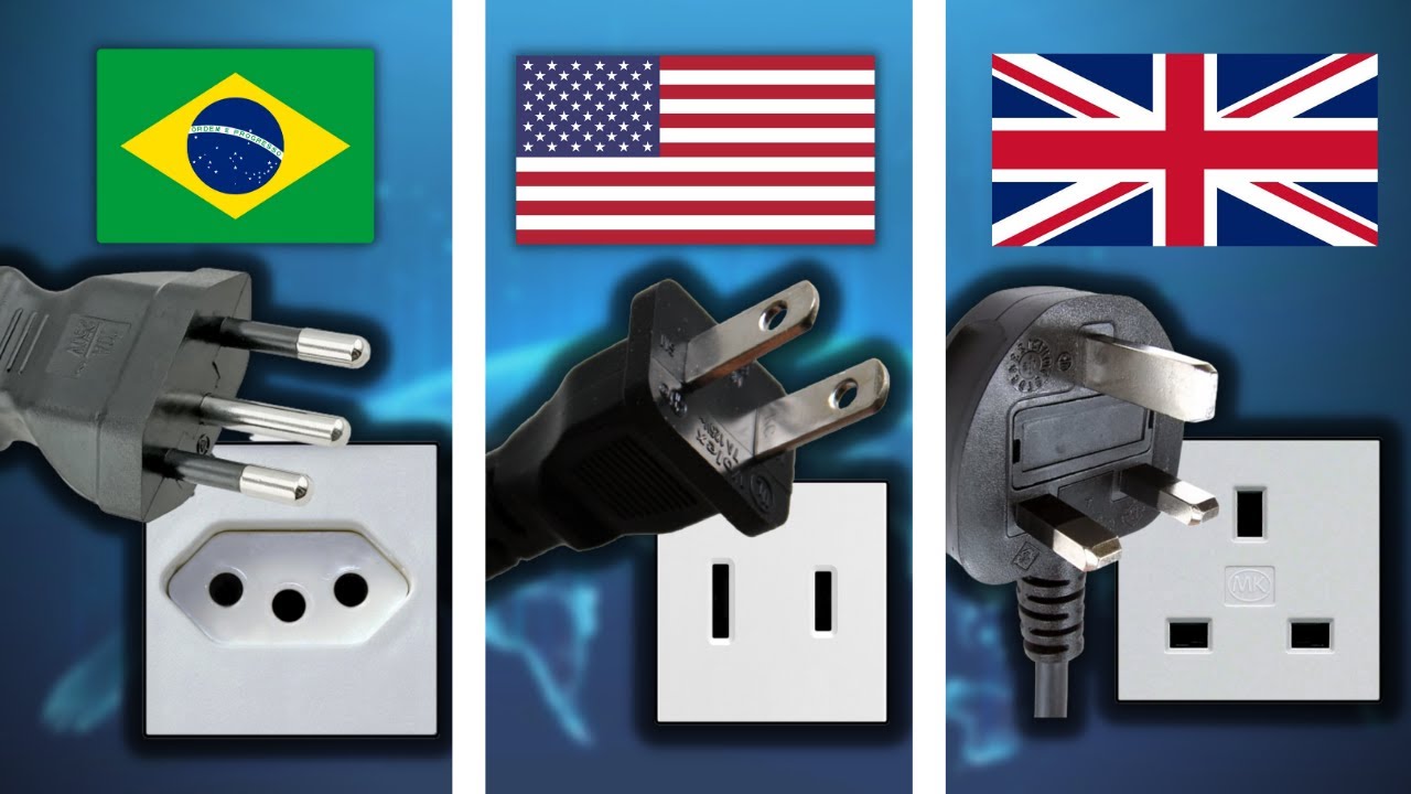 Por isso as TOMADAS são DIFERENTES em cada PAÍS