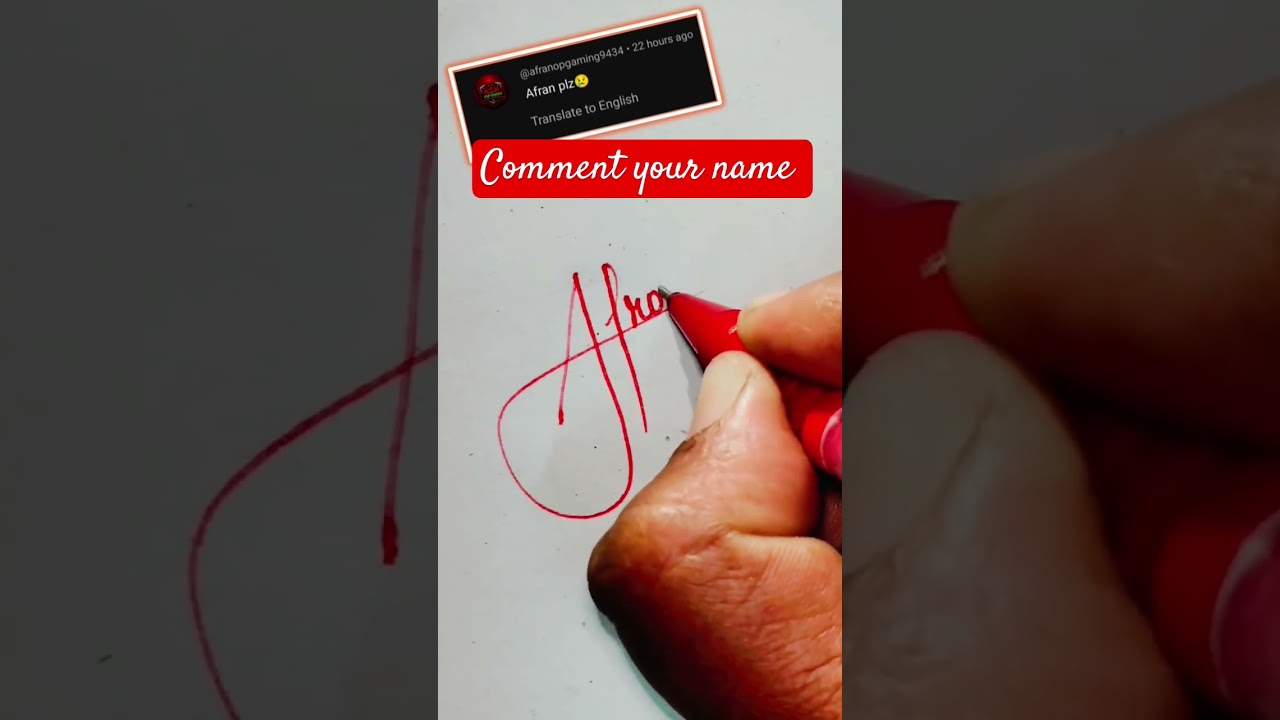 afran name sign #shorts#shortsvideo