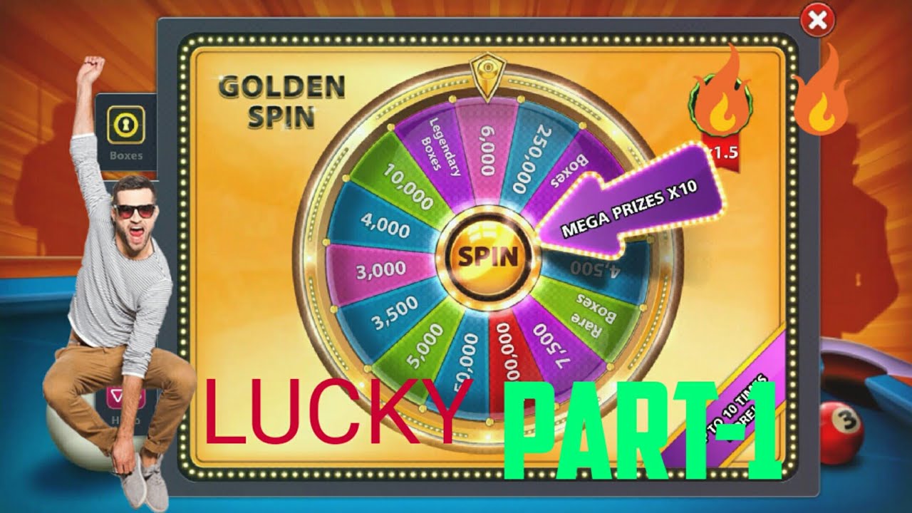 8 ball pool |Golden Spin|got lucky.. Part-1