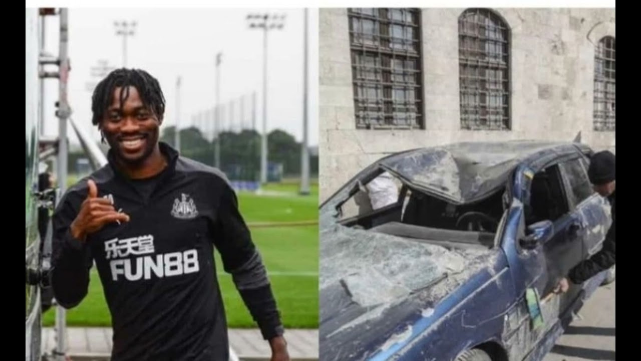 CCTV footage shows Ghanaian winger Christian Atsu left his building before it collapsed