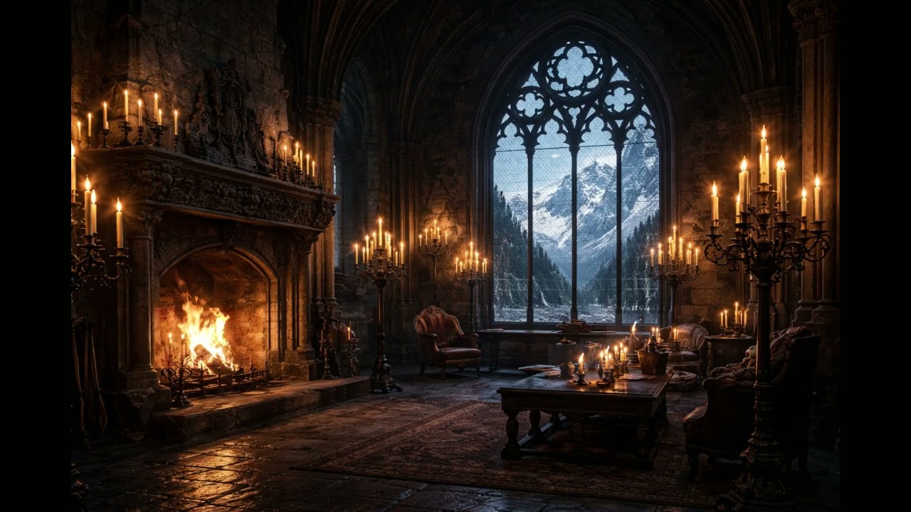 Come and sit by the fire in my gothic castle