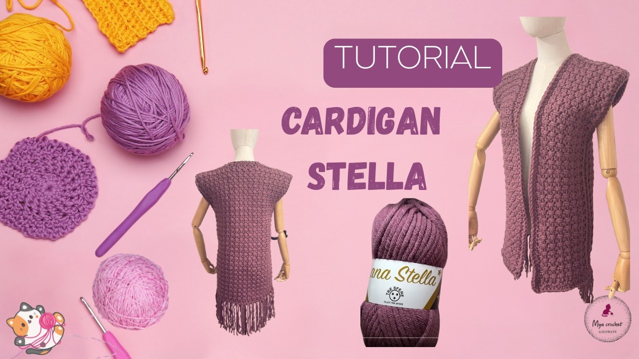 Cardigan Stella – Tutorial Uncinetto / Crochet Cardigan con Lana Morbida