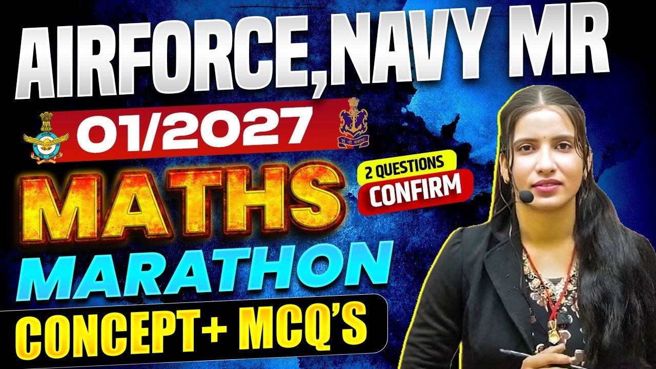 Navy MR & Airforce 01/2027 Maths Marathon 💯 | One Shot Revision | Preeti Mam #airforce012027 #navy