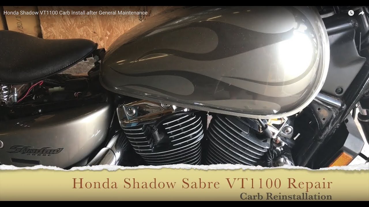 Установка карбюратора Honda Shadow VT1100 после общего технического обслуживания