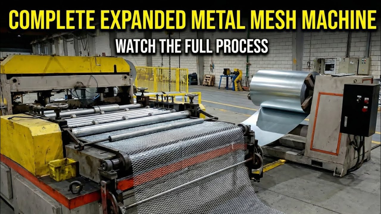 Expanded Metal Mesh Machine &ndash; Complete Manufacturing Process (Full Video)