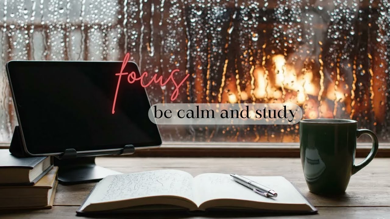 Hour Calm Focus Session | 30 Min Focus + 10 Min Break | Quran, Rain & Fireplace