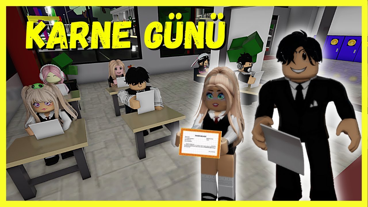 BİZİM MAHALLEDE KARNE GÜNÜ📃TAKDİR ALDIM📜ROBLOX Brookhaven🏡RP