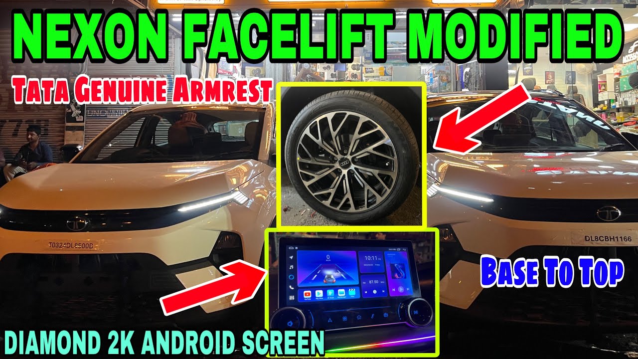Nexon Facelift Modified | Nexon Diamond 2K Android System | Nexon Top Model Armrest | Nexon Facelift