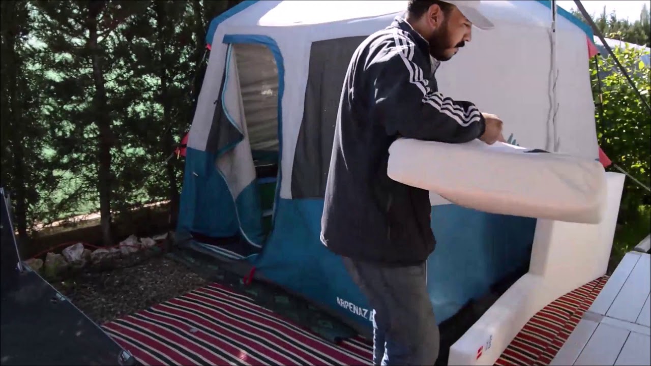 Changement de look, un tapissier refait les sièges du camping car !