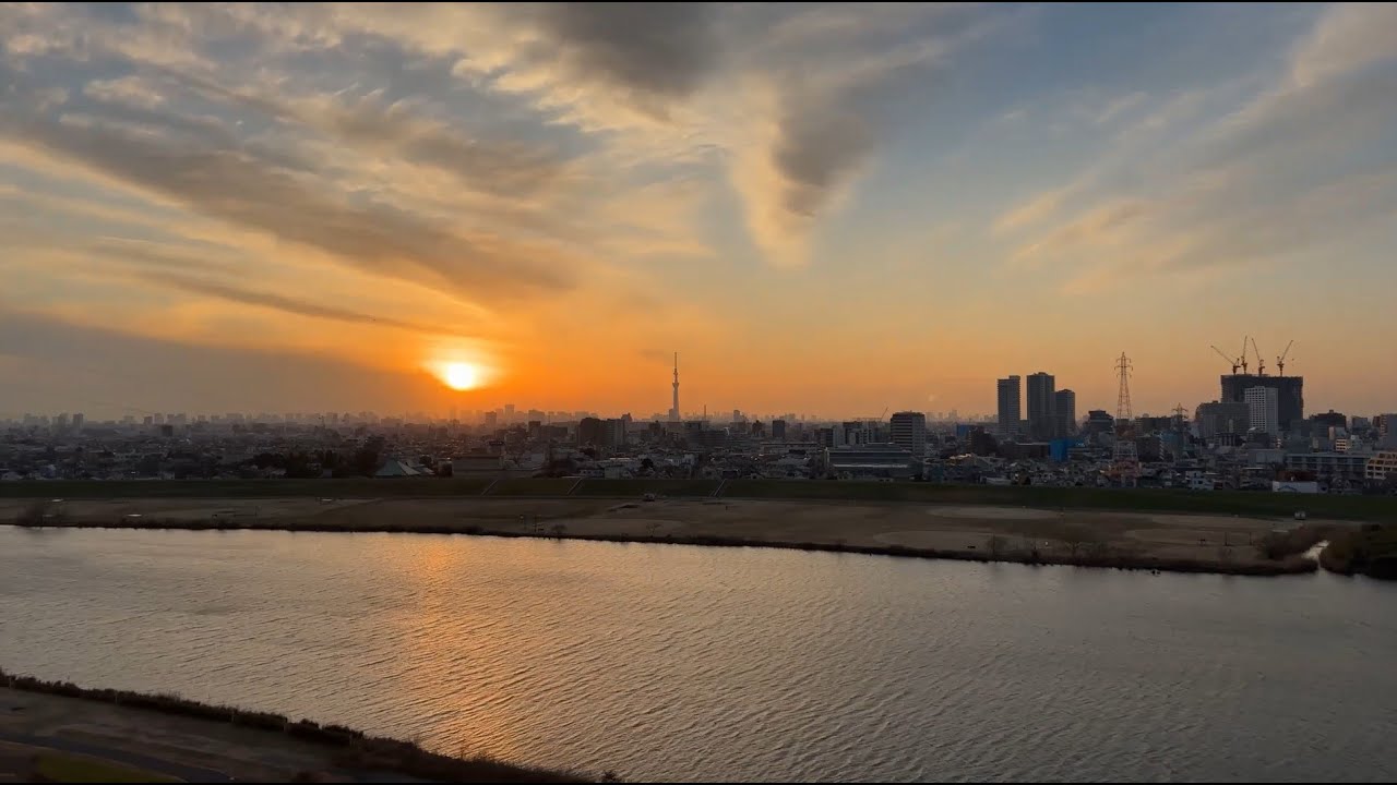 2026.01.15_江戸川のマジックアワー（タイムラプス）/ Time lapse of Edogawa during magic hour.