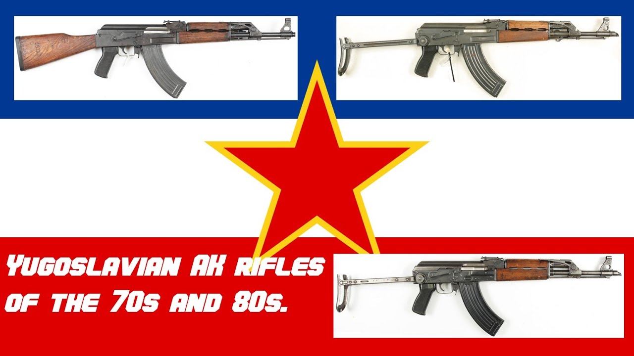 Застава Югославии. Варианты автомата Калашникова АК М70 и М72 1970-х и 1980-х годов.