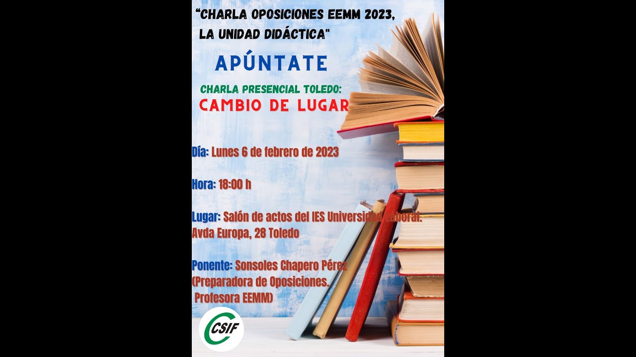 CHARLA UNIDAD DIDÁCTICA TOLEDO