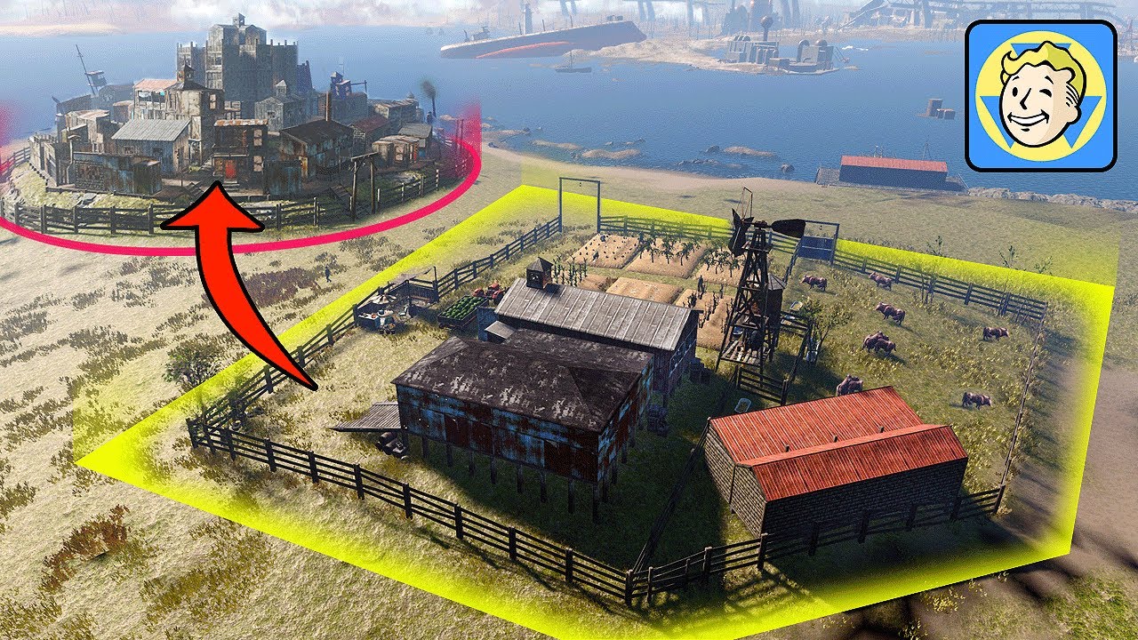 Я построил ферму, чтобы прокормить свой город Fallout 4!