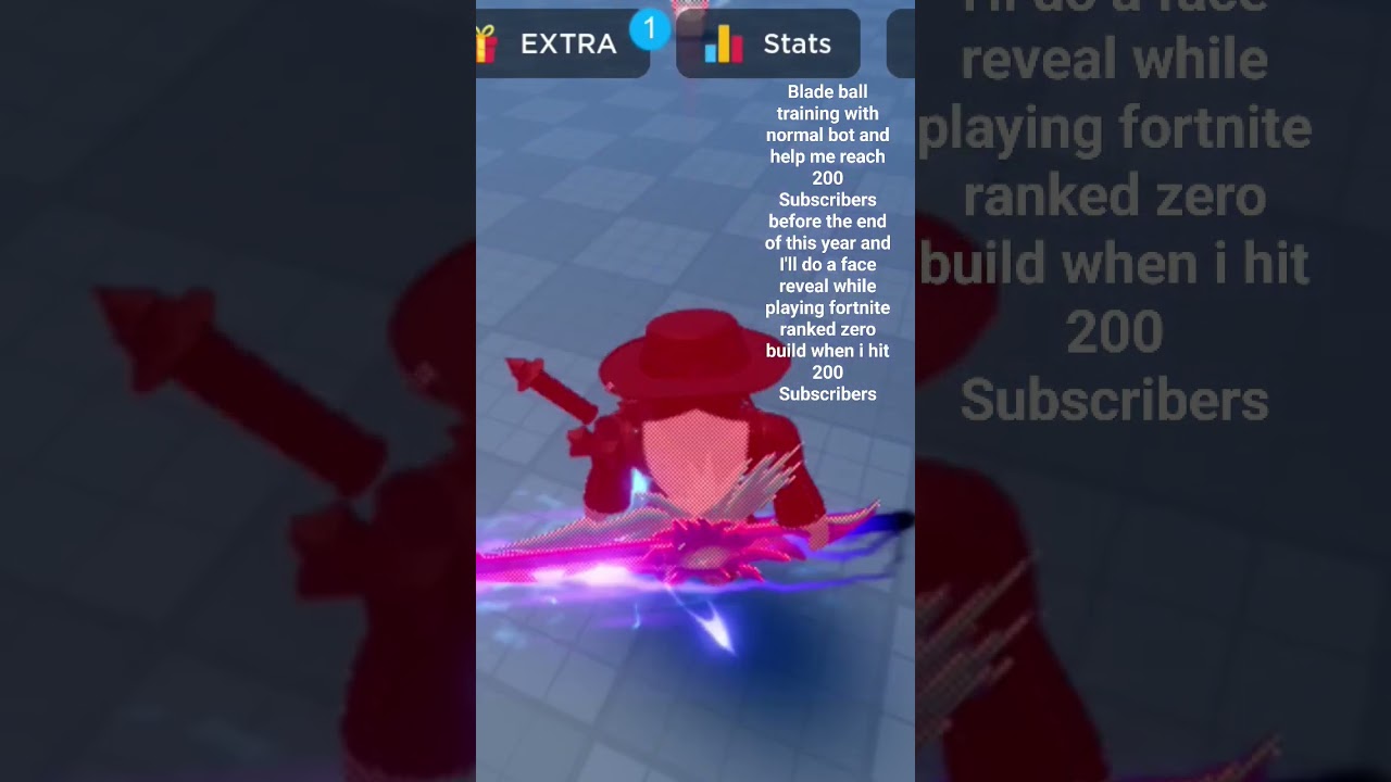 Roblox balde ball Training with normal bot and help me  reach 200 Subscribers #200subsgrind