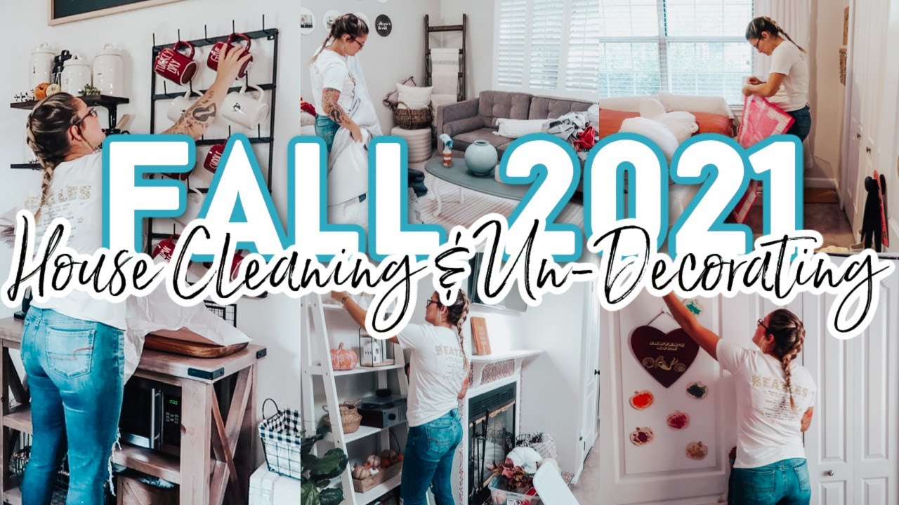 2021 Clean with Me & Taking Down My Fall Decor