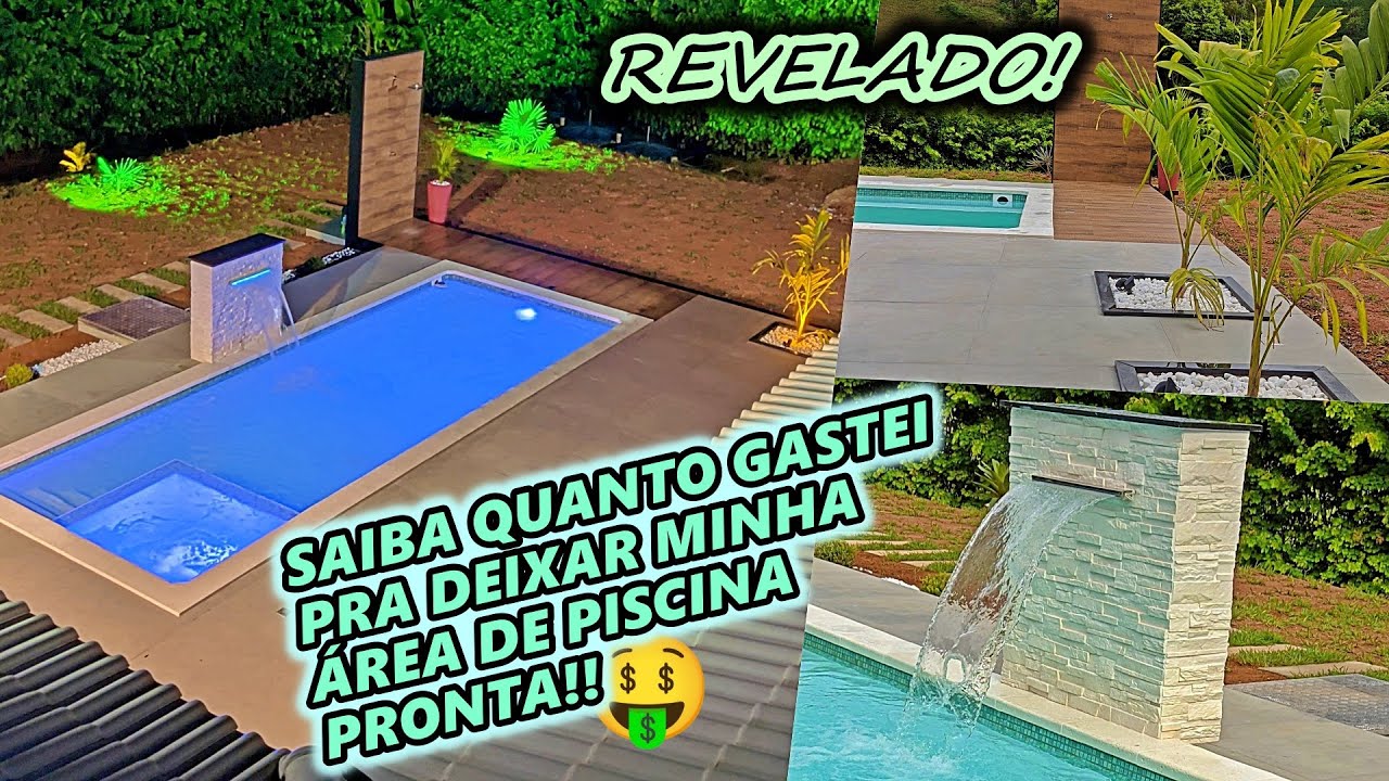 AREA DE LAZER COM PISCINA DE FIBRA SPLASH, QUANTO GASTEI PRA CONSTRUIR E DEIXAR PRONTO? VEJA TUDO!!
