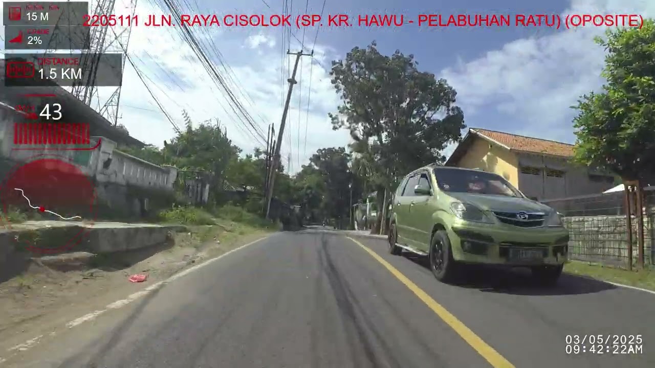 2205111 - JLN. RAYA CISOLOK (SP. KR. HAWU - PELABUHAN RATU) - ARAH OPPOSITE - S1 2025