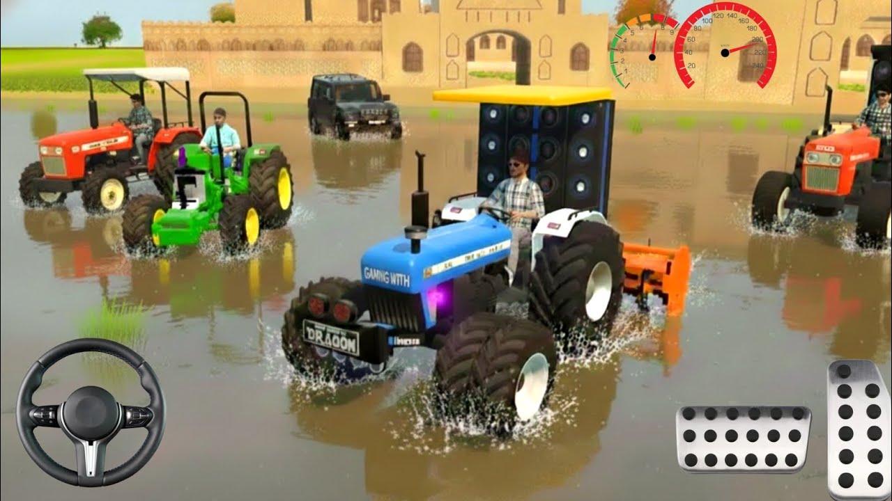 Swaraj Indian Farming 3D Game 🌿🍅 //  swaraj Sonalika 🥭 Holland Makki Tractor // 🌽🌾 Gameplay #tractor