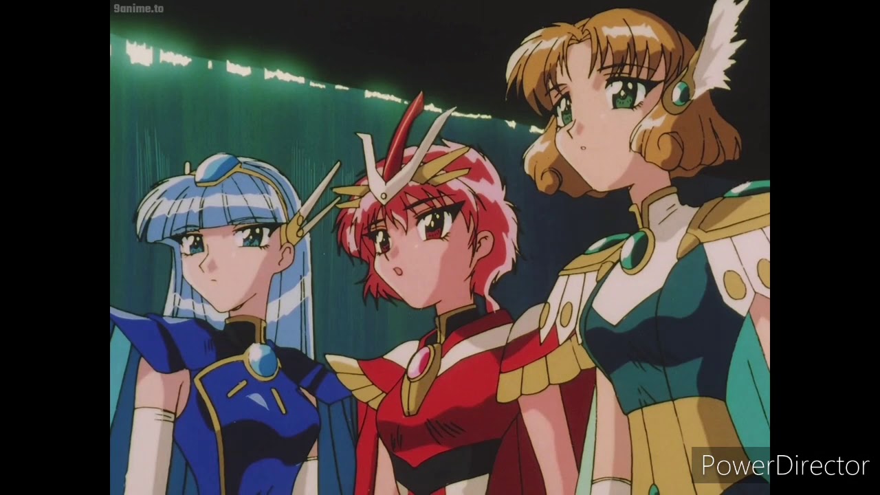 Magic Knight Rayearth Dark Emeraude Attacks Hikaru Umi & Fuu Ep 20 English Dub
