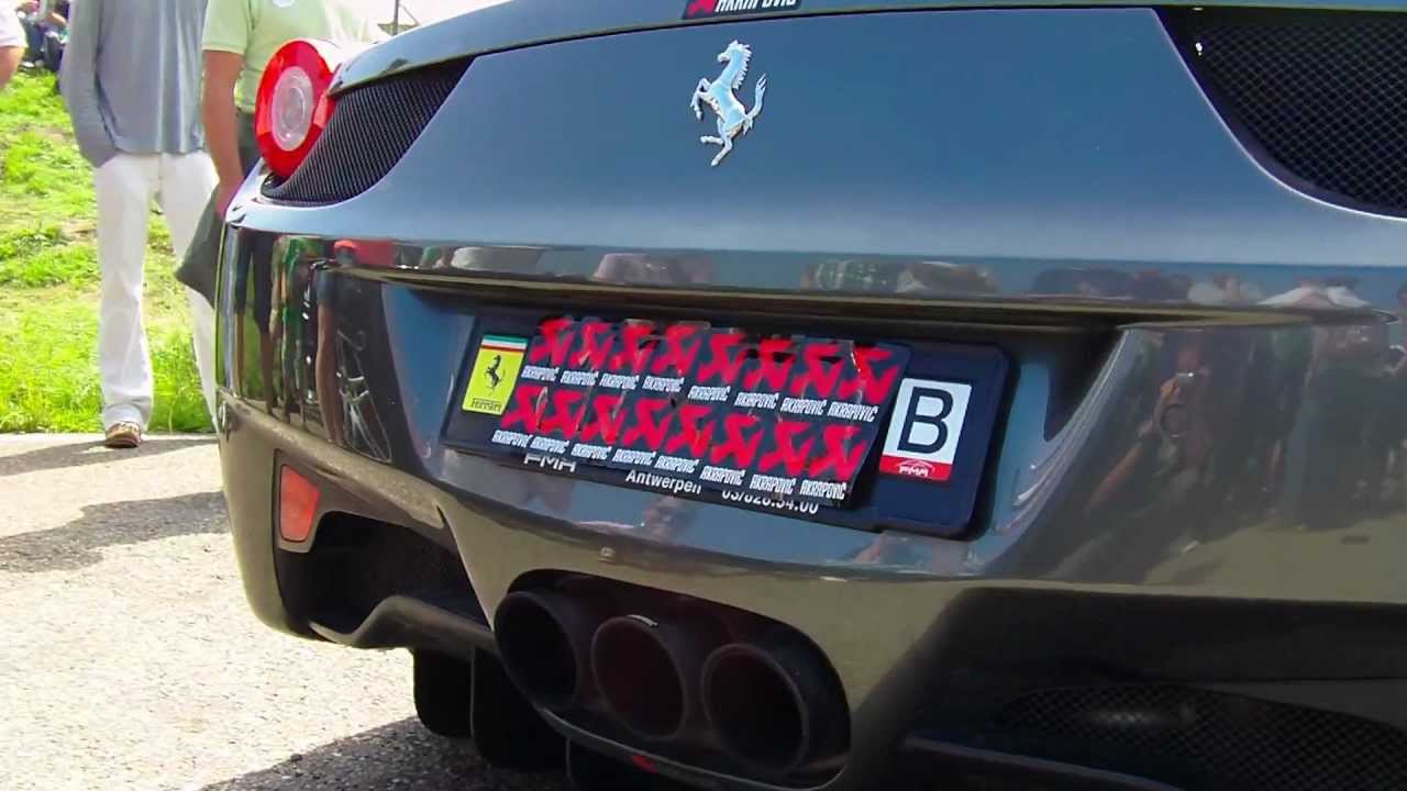 Ferrari 458 Italia w/ Akrapovic Exhausts - Revving! [HD]