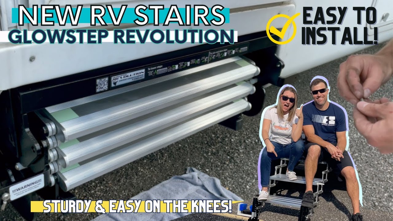 RV Stairs Upgrade | Installing New Steps in our Fifth Wheel with GlowStep Revolution from Torklift