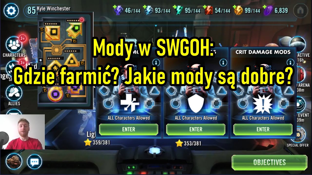 SWGOH PL | Wszystko o modach: gdzie farmić, jakie mody są dobre?