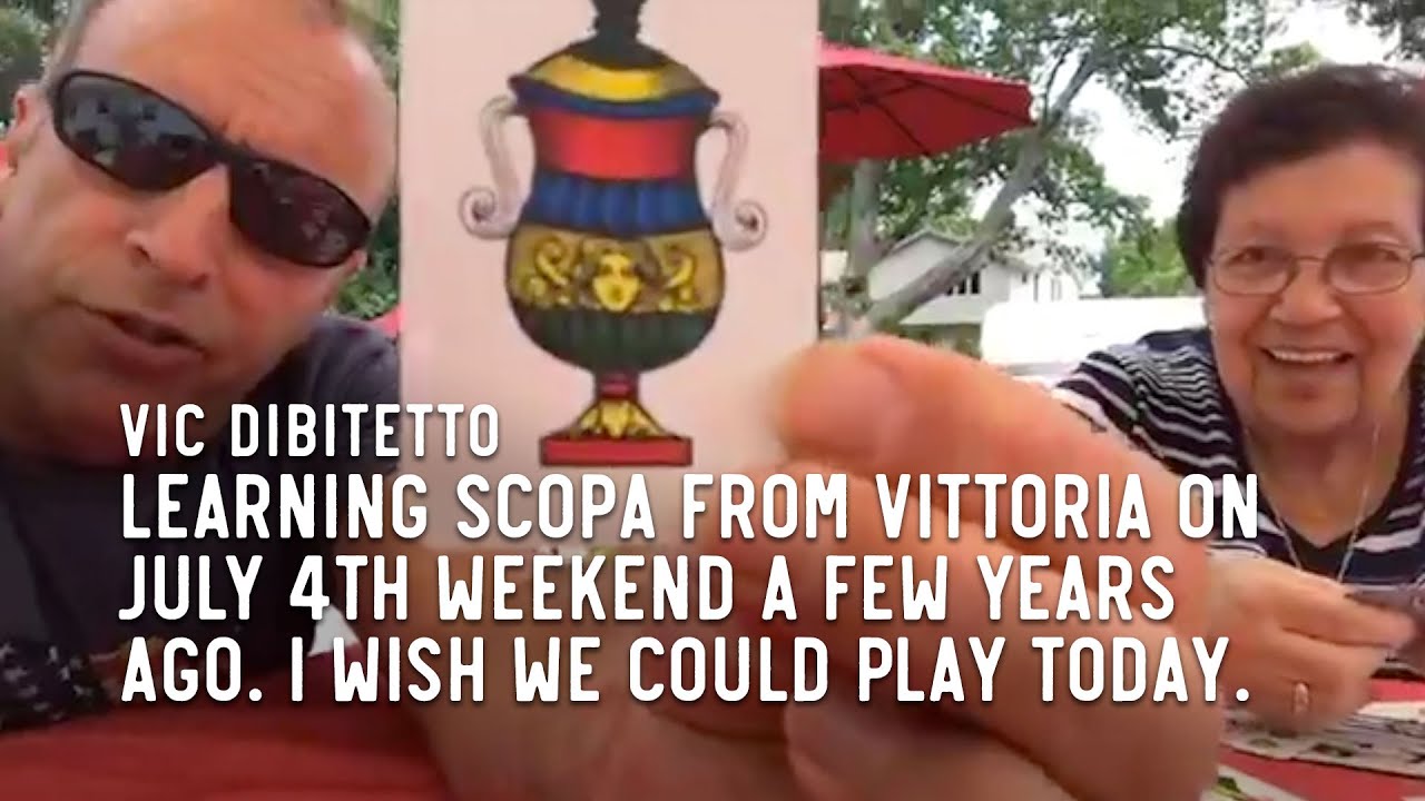 Learning Scopa from Vittoria on July 4th weekend a few years ago. I wish we could play today.