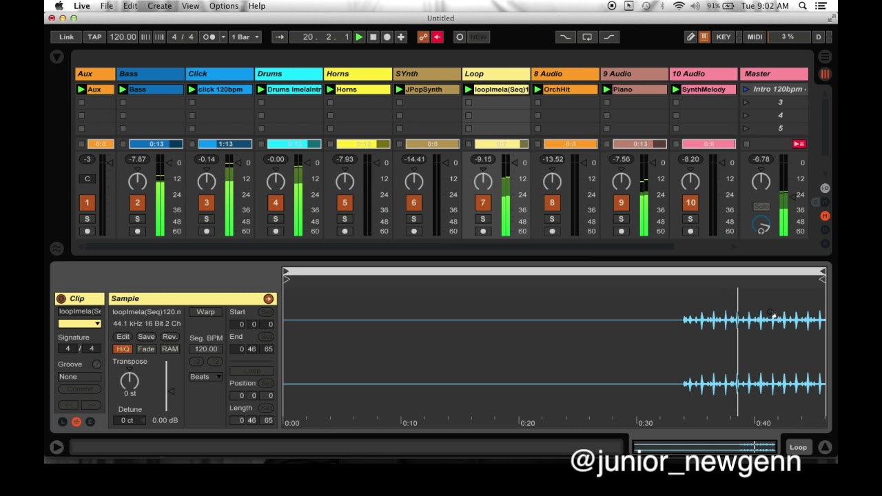 QUICKLY LOAD YOUR STEMS INTO ABLETON LIVE FOR YOUR GIG, CHURCH SERVICE, ETC. - JUNIOR BOATENG