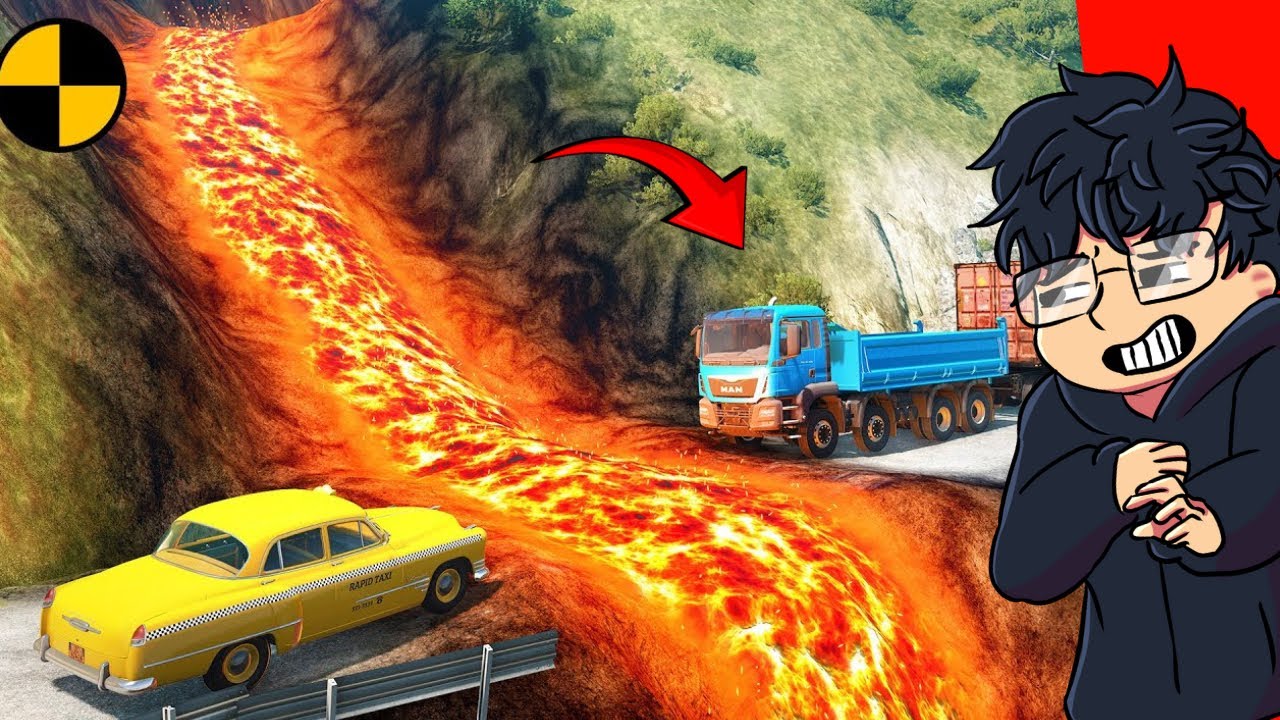 REACTING TO CAR VS LAVA ACCIDENTS !!