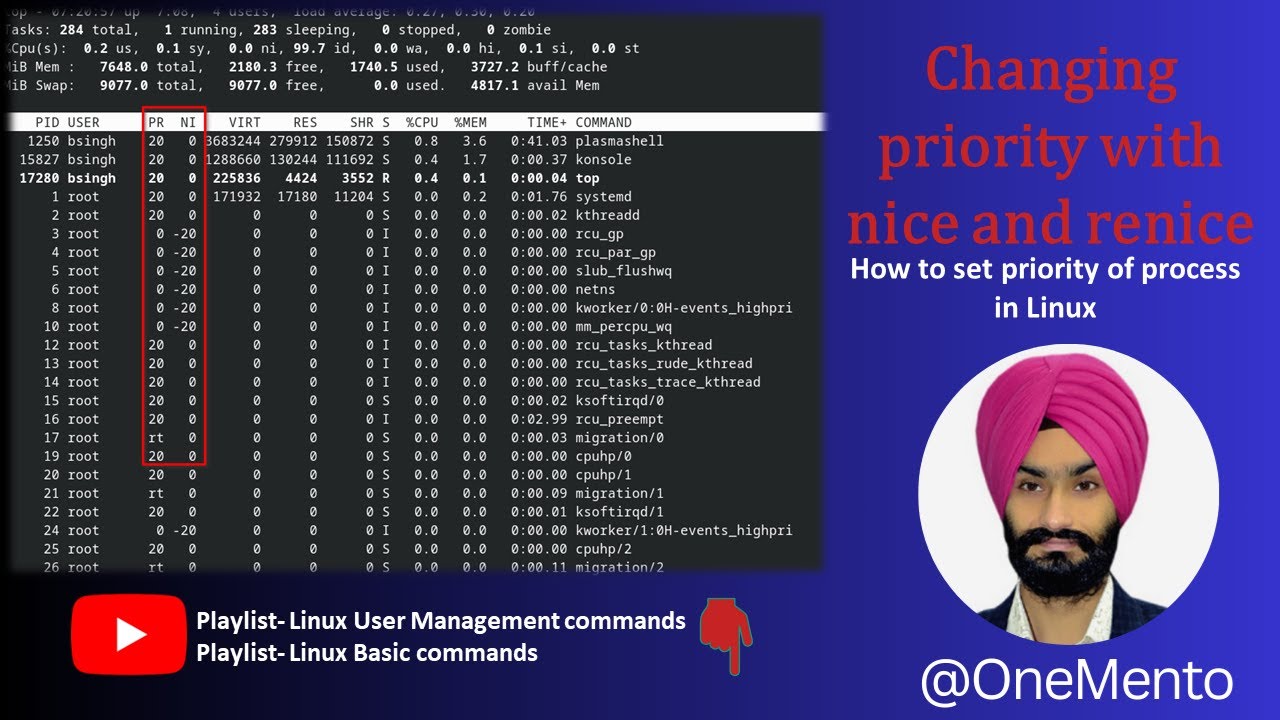 Nice and Renice command in Linux | How to modify the priority of linux process