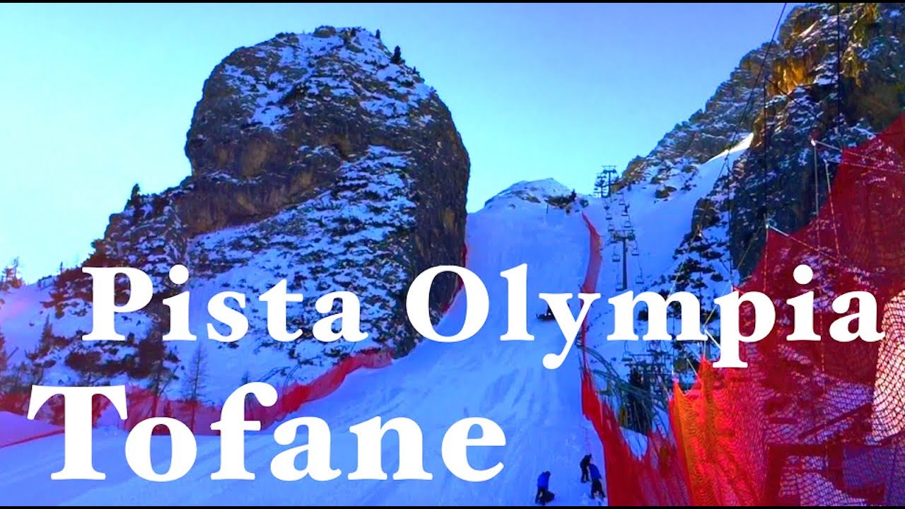 Pista Sci Olympia Cortina, getto d'acqua, poi, il ghiaccio sotto la neve....