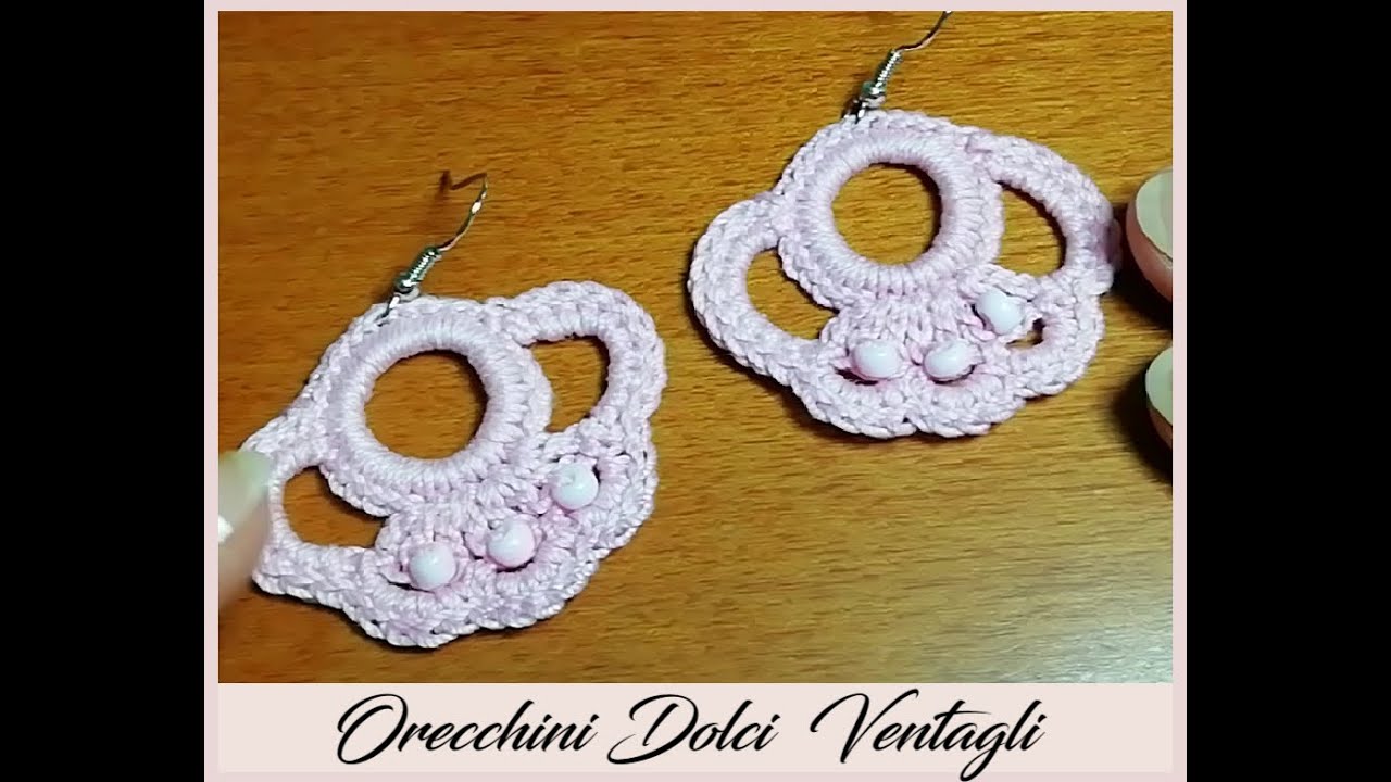 Orecchini all'uncinetto Dolci Ventagli