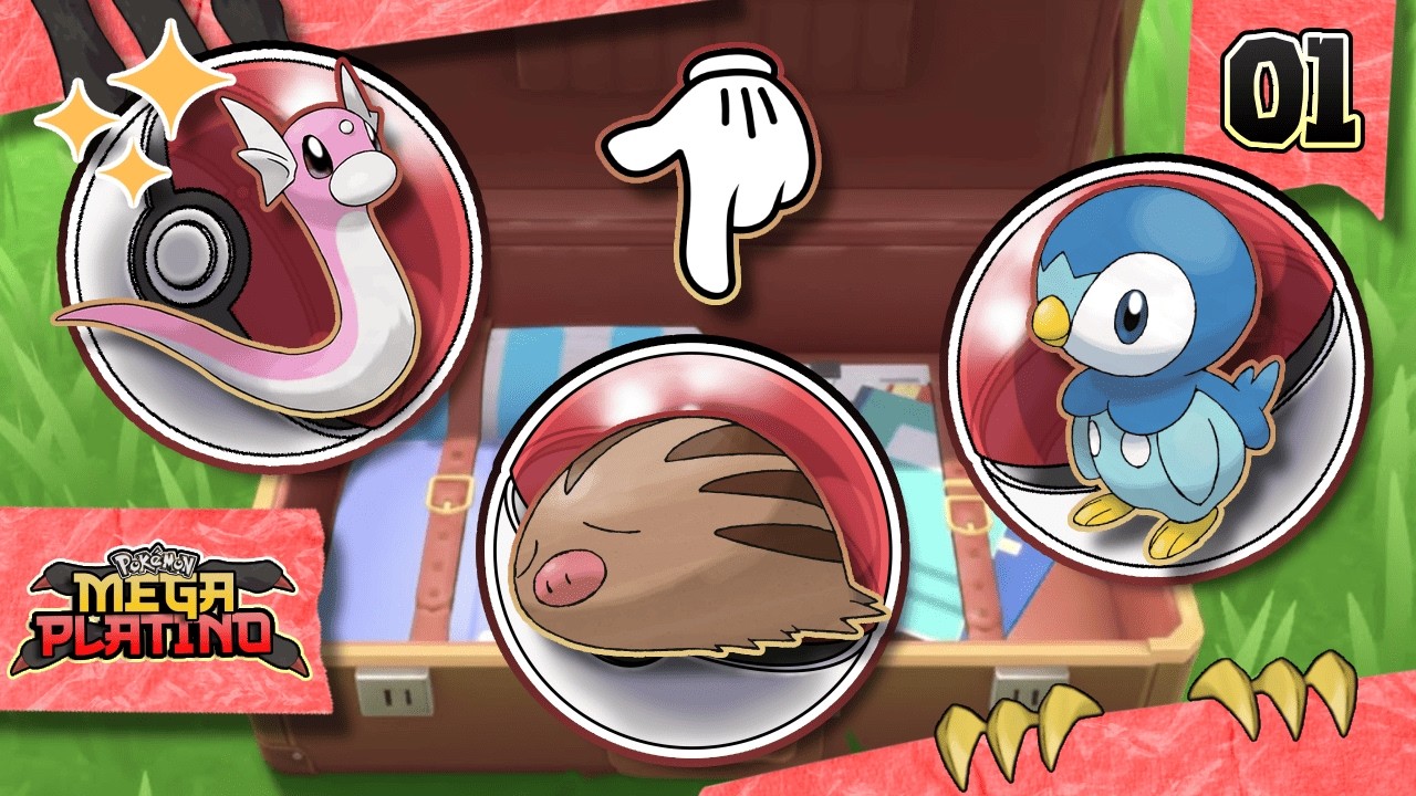NUEVO INICIO 🧬 ¡Menudos iniciales!  | Pokémon Mega Platino Ep.1
