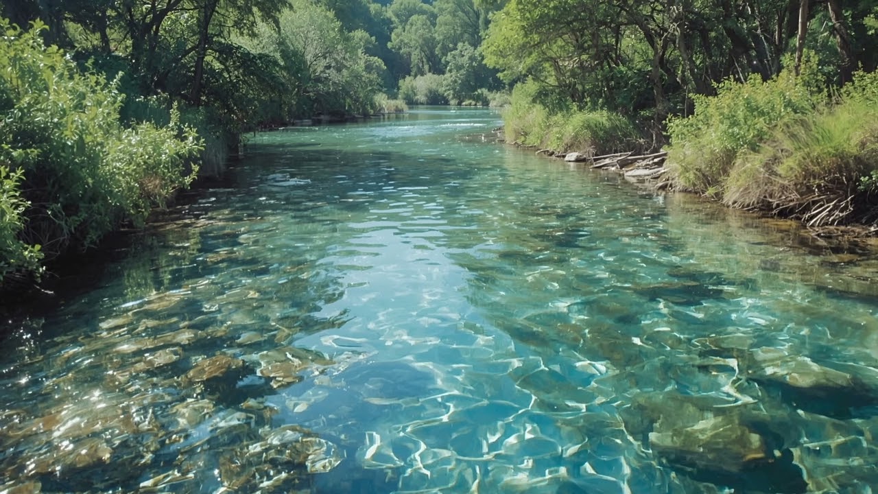 Time for a Sleep (River Sounds) Flowing River in Nature