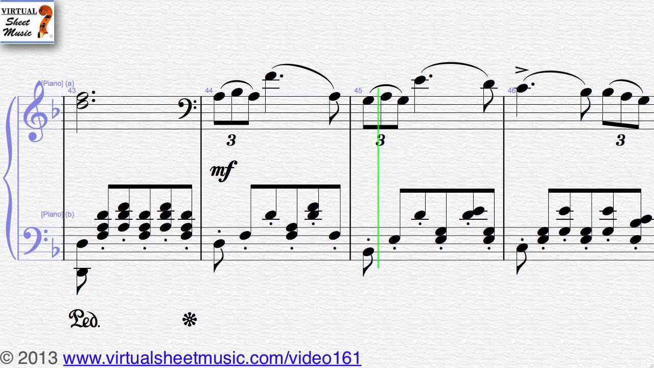 Franz Schubert's Standchen Serenade sheet music for piano solo - Video Score