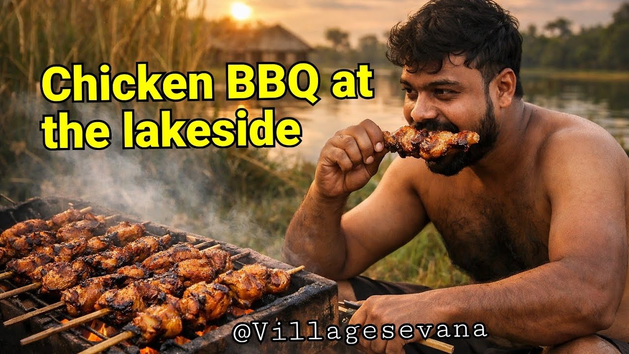 CHICKEN ROAST | village BBQ | වැව් පිටියේ දාපු BBQ එක #chikenrecipe 