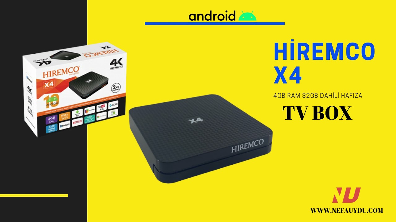 Hiremco Android Tv Box Modelleri  X2 - X4 - X6 -  Enjoy+ - Nitro - İmpala