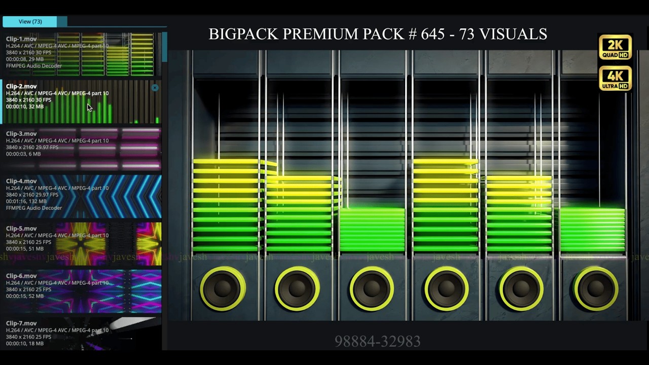 BigPack Premium Pack # 645  -  73 Visuals