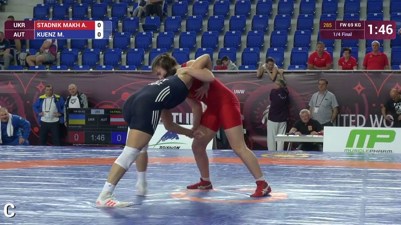 1/4 FW - 69 kg: A. STADNIK MAKH (UKR) df. M. KUENZ (AUT) by FALL, 6-8
