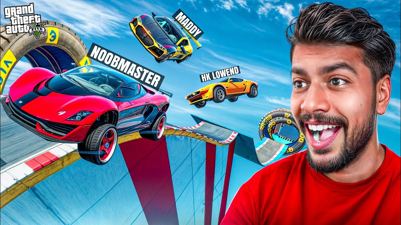 Funniest GTA 5 Stunt Race Ever 😂!!