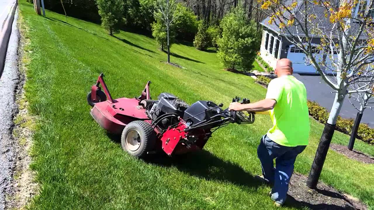 Exmark 48 Viking hydro walk behind steep hill
