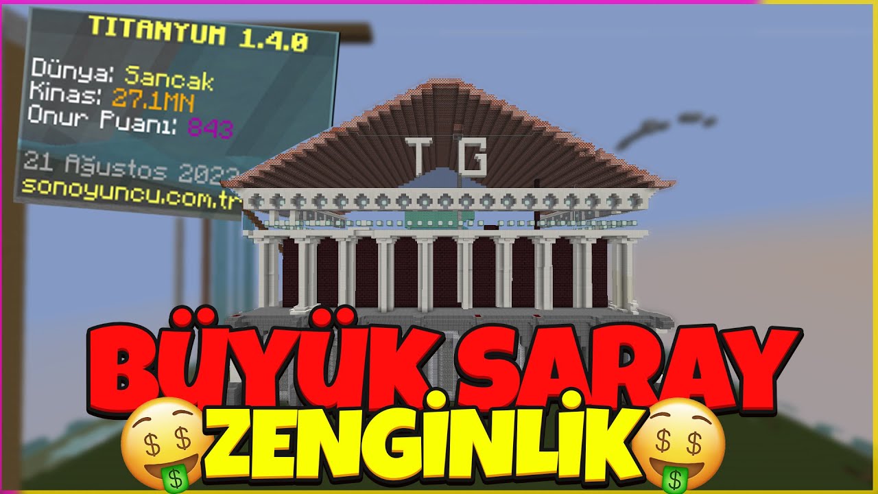 MİNECRAFT SONOYUNCU TİTANYUM BİTMİŞ CLAİM GİTTİM ! ( BÜYÜK SARAY )