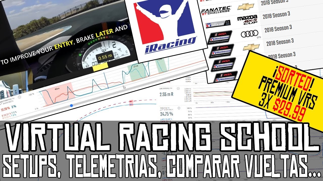 Virtual Racing School (VRS) || Setups, telemetrias y comparativa de vueltas (+ sorteo VRS Premium)