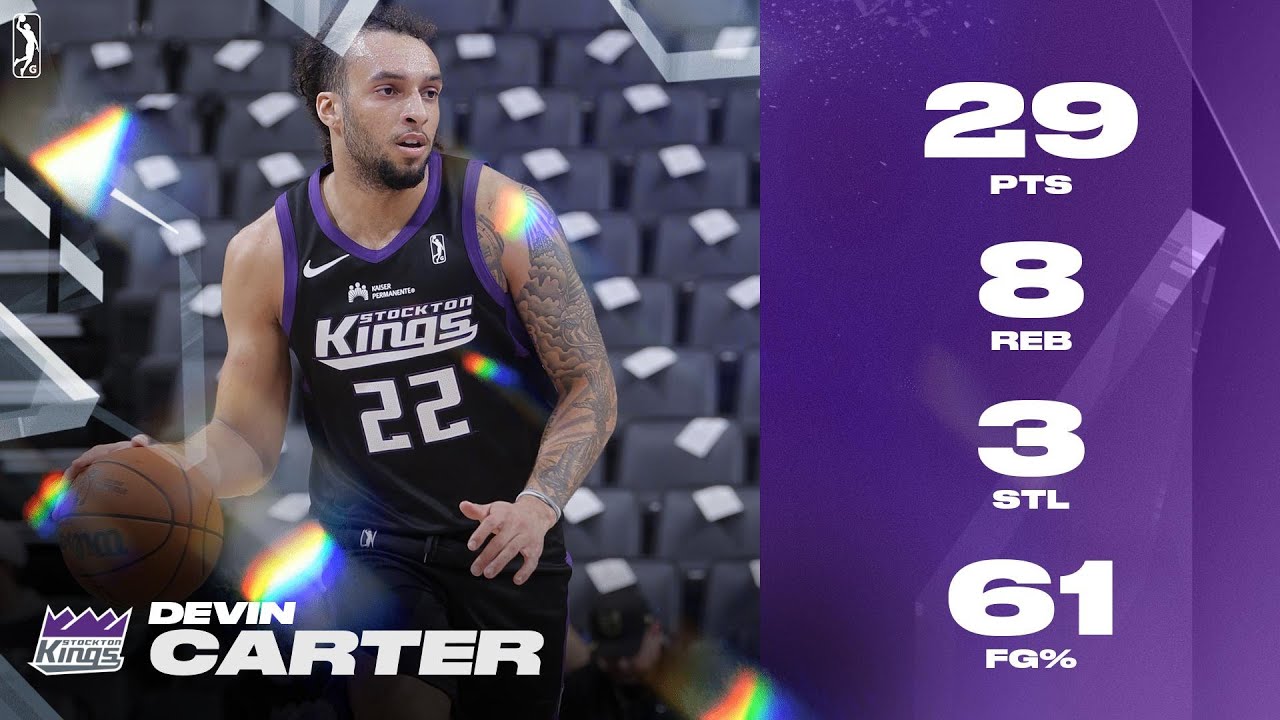 Devin Carter Erupts For 29 PTS On 61% FG In Stockton Kings Debut