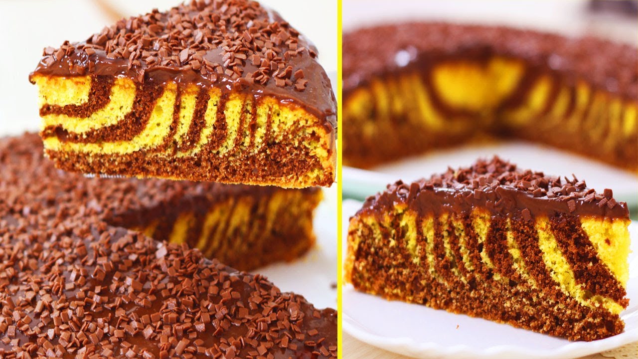 BOLO ZEBRA DE CHOCOLATE E CENOURA e COBERTURA DE FALSA GANACHE I DIKA DA NAKA