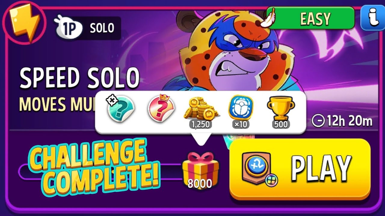 Speed Solo Moves Multiplier Square Matches Match Masters Solo Challenge Score 8000 