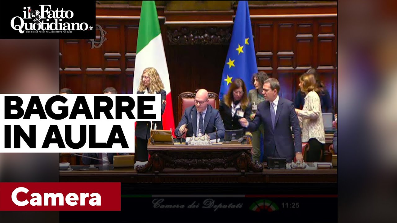 Def, bagarre alla Camera durante l’intervento di Foti (FdI): Pd lascia l’Aula, seduta sospesa