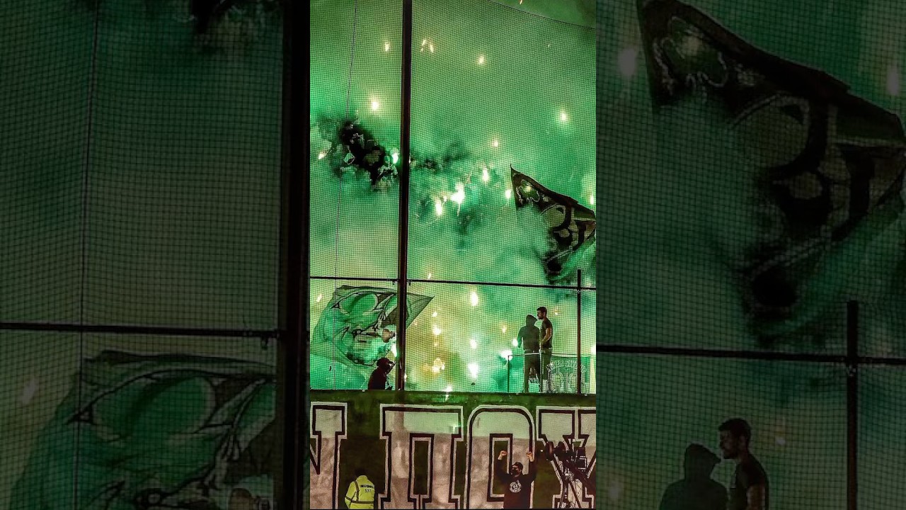 🔥 Epic Pyro Show by Panathinaikos Fans Before the Derby vs Olympiacos! 💚