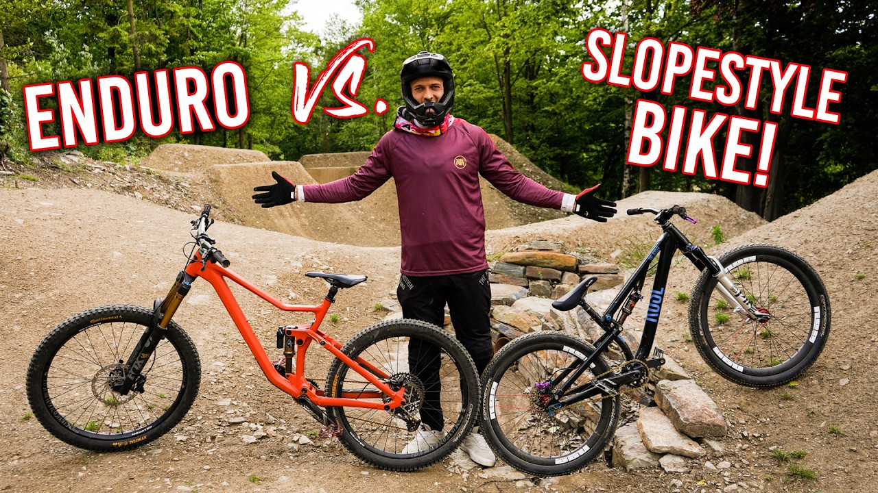 Slopestyle VS. Enduro Bike! Heibikepark Park Check 🇨🇿